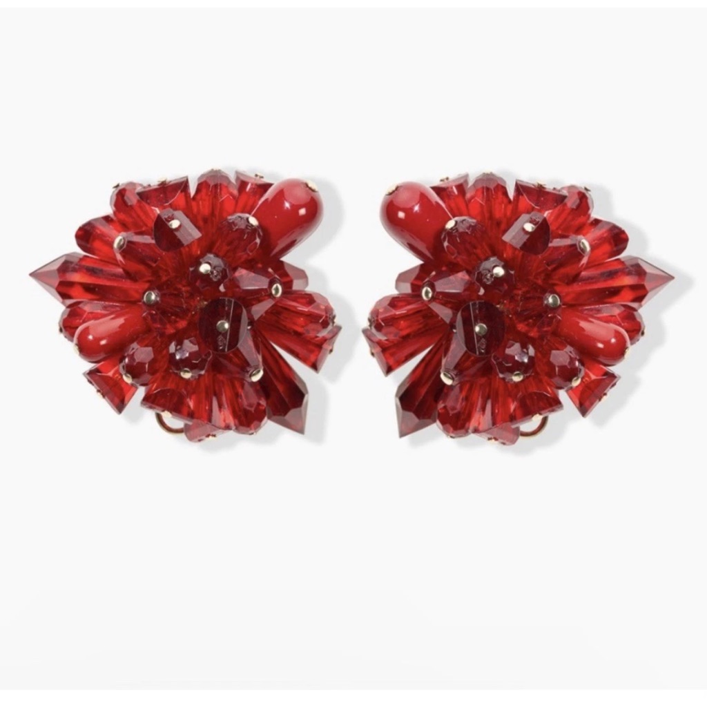 Carolina Herrera Crystal Cluster Earrings
